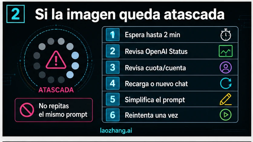 Flujo para imagen atascada en ChatGPT
