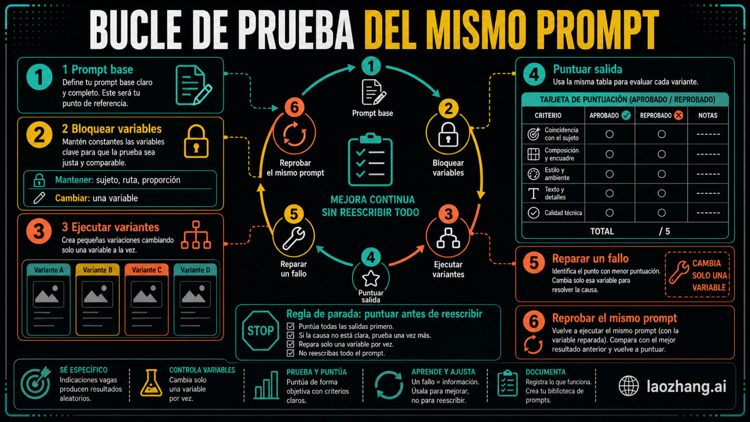 Bucle de prueba del mismo prompt para Nano Banana