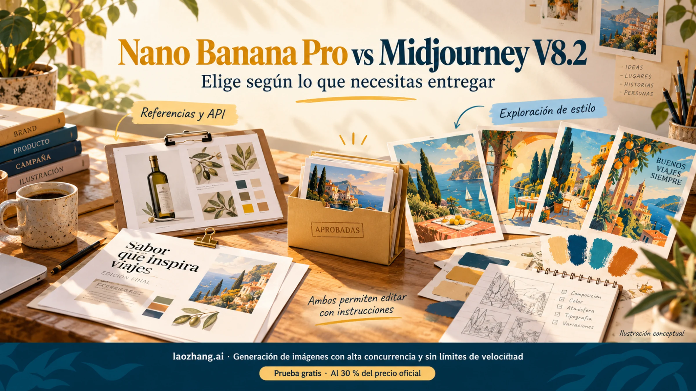 Nano Banana Pro y Midjourney como opciones para la creación de imágenes