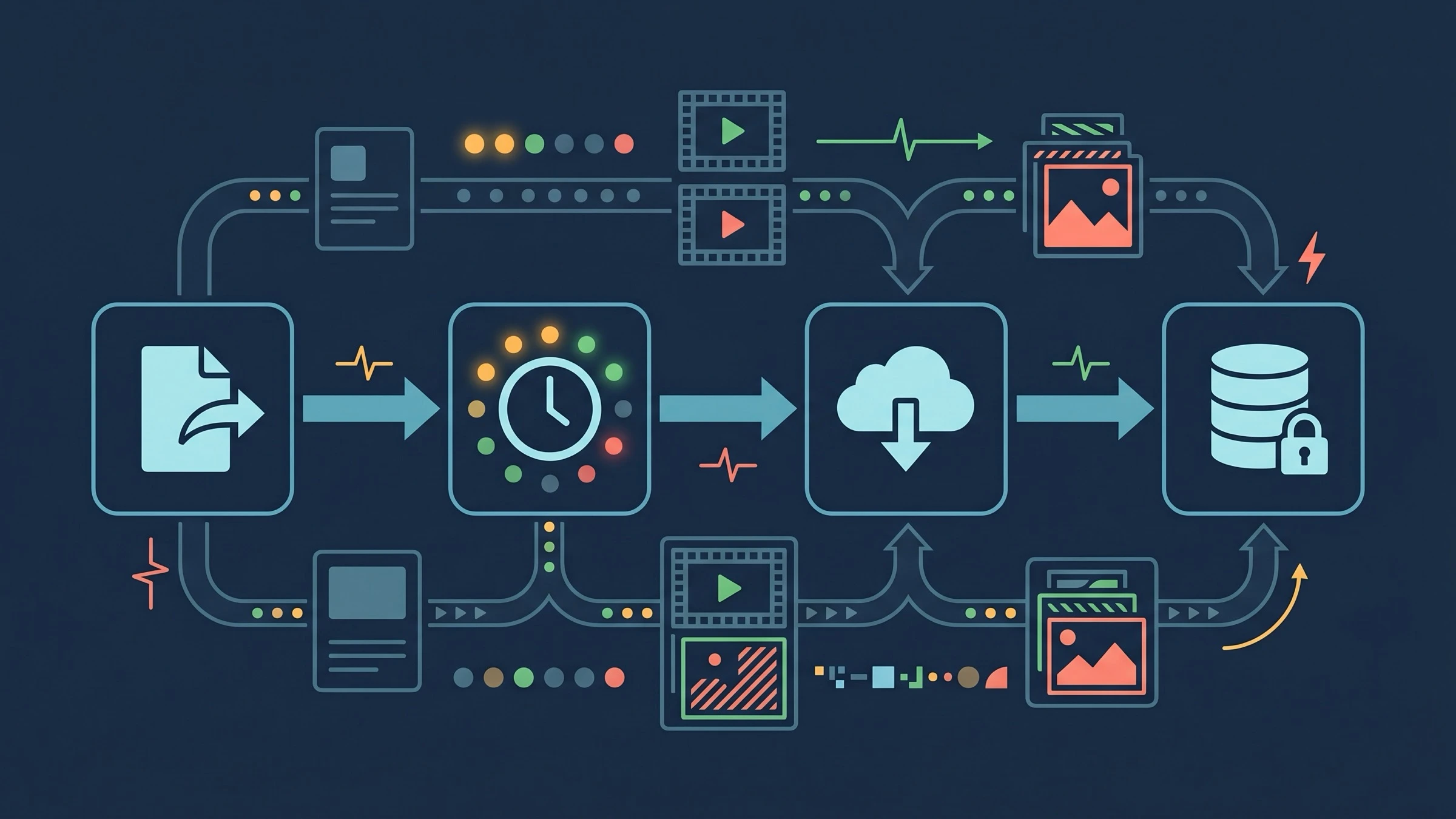 Ciclo asíncrono de Seedance 2.0 API desde envío hasta descarga