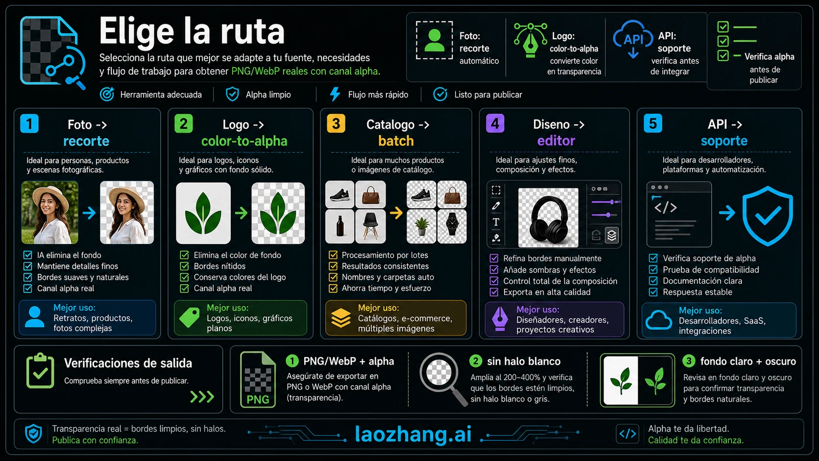 Ruta de fondo transparente