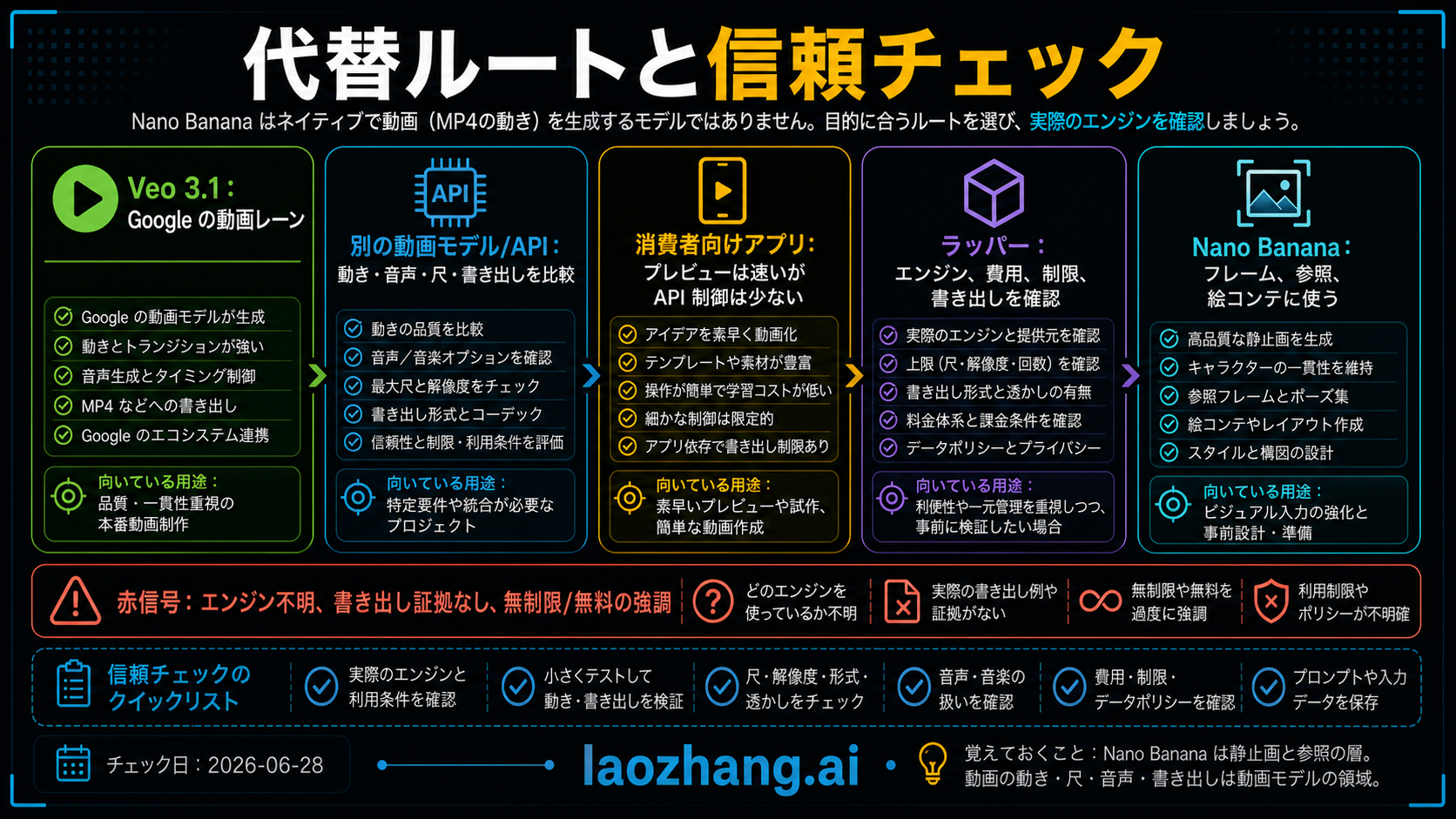 目的別の代替ルート