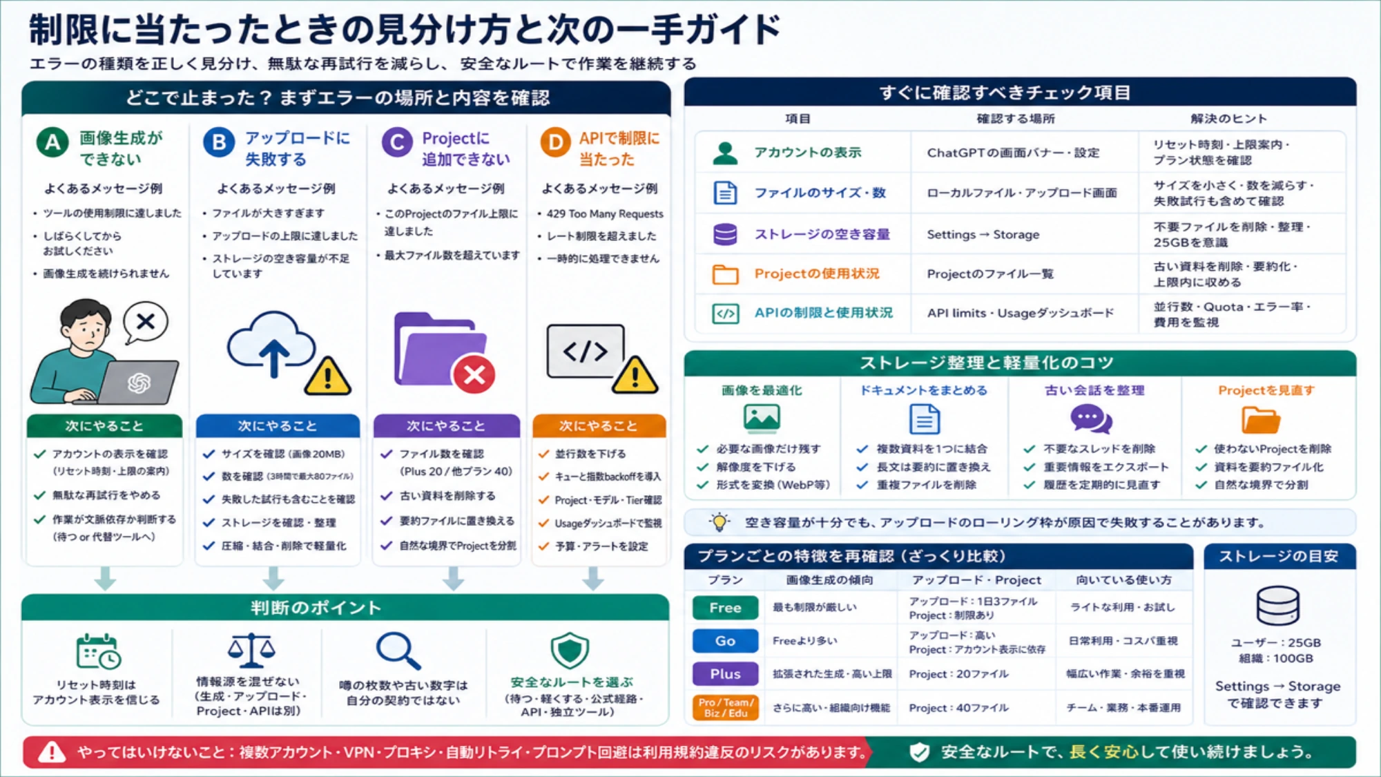 ChatGPTの制限後に安全な次の行動を選ぶための記事イラスト