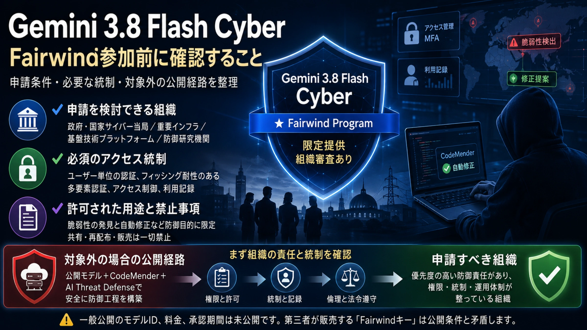 Fairwindを通じたGemini 3.8 Flash Cyberの管理されたアクセス