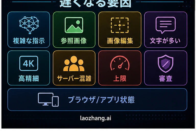 ChatGPT 画像生成を遅くする要因マトリクス
