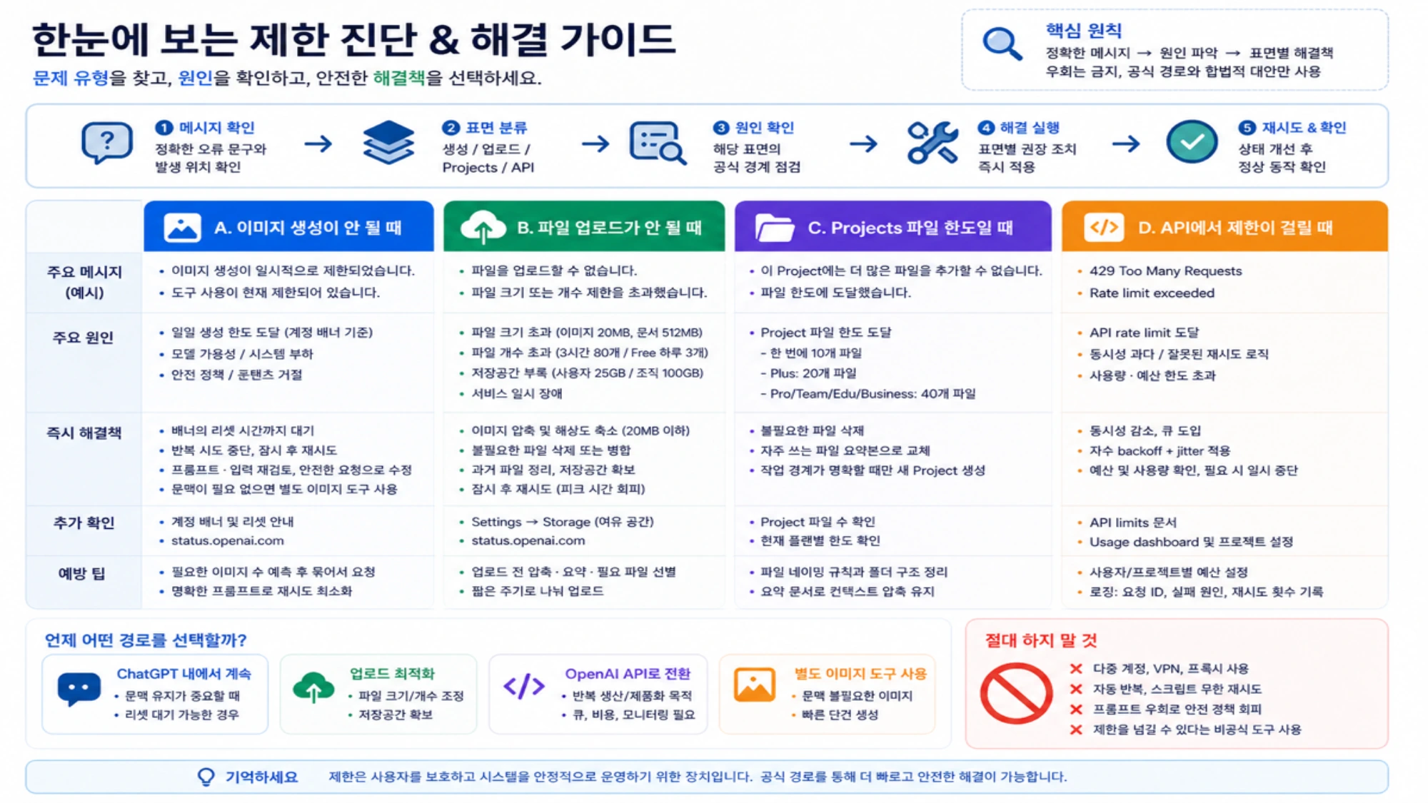 ChatGPT 제한 이후 안전한 다음 행동을 고르는 데 도움이 되는 글 삽화