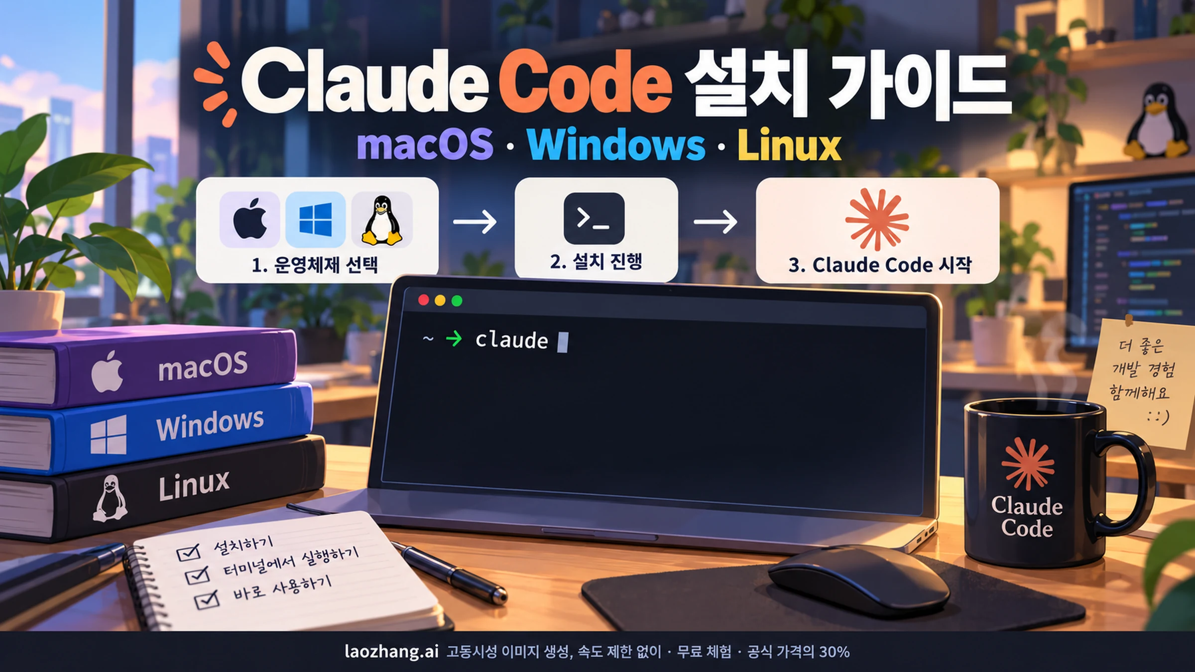 Claude Code 전 플랫폼 설치 가이드