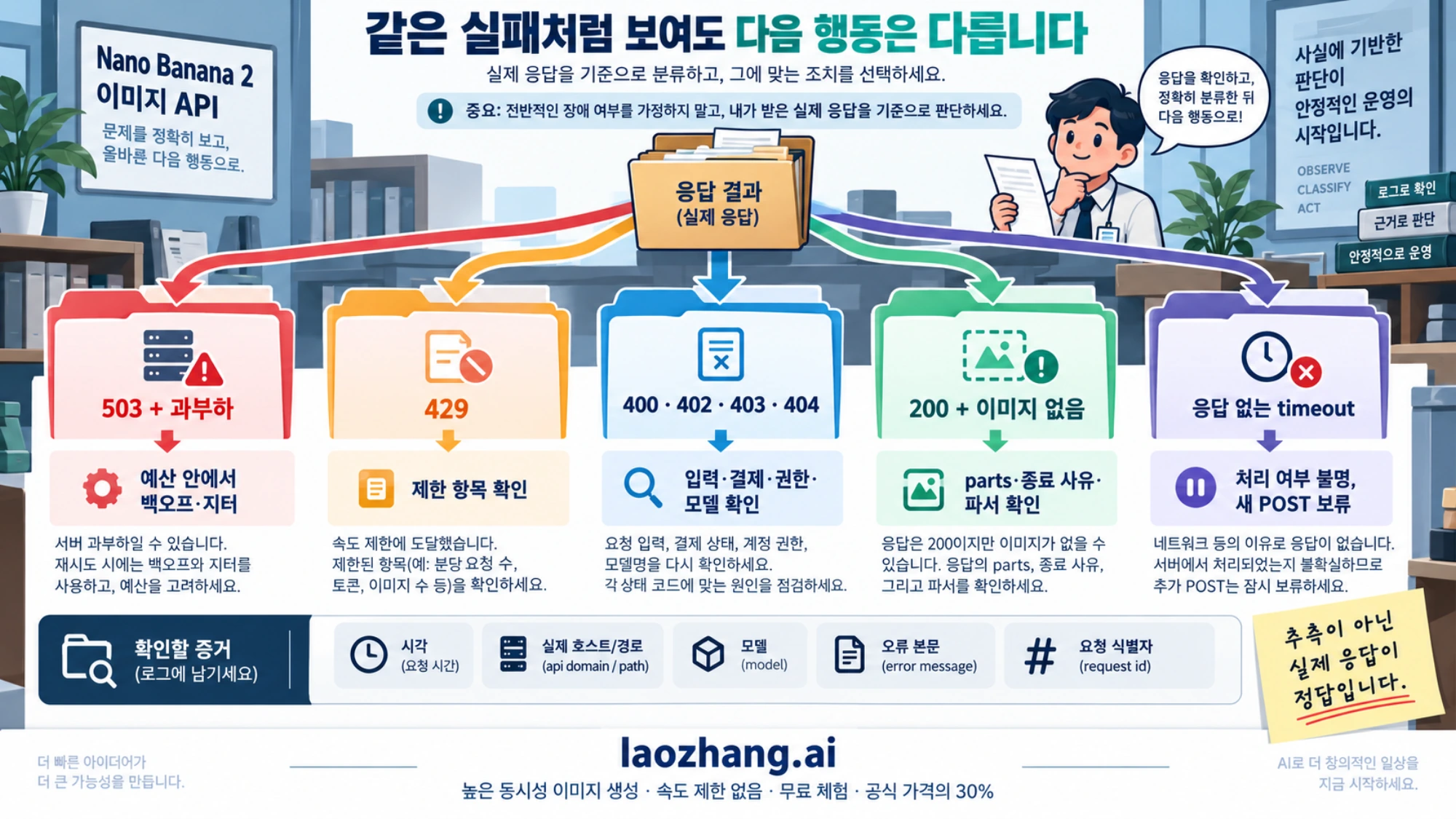 503, 429, 요청 오류, 이미지 없는 200과 응답 없는 시간 초과를 나누는 진단도