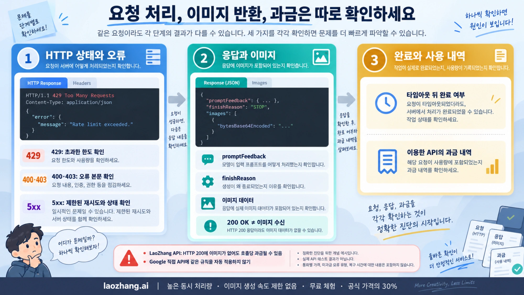 HTTP 상태, 이미지 반환과 완료·과금 내역을 별도로 확인하는 Nano Banana 2 API 진단 예시