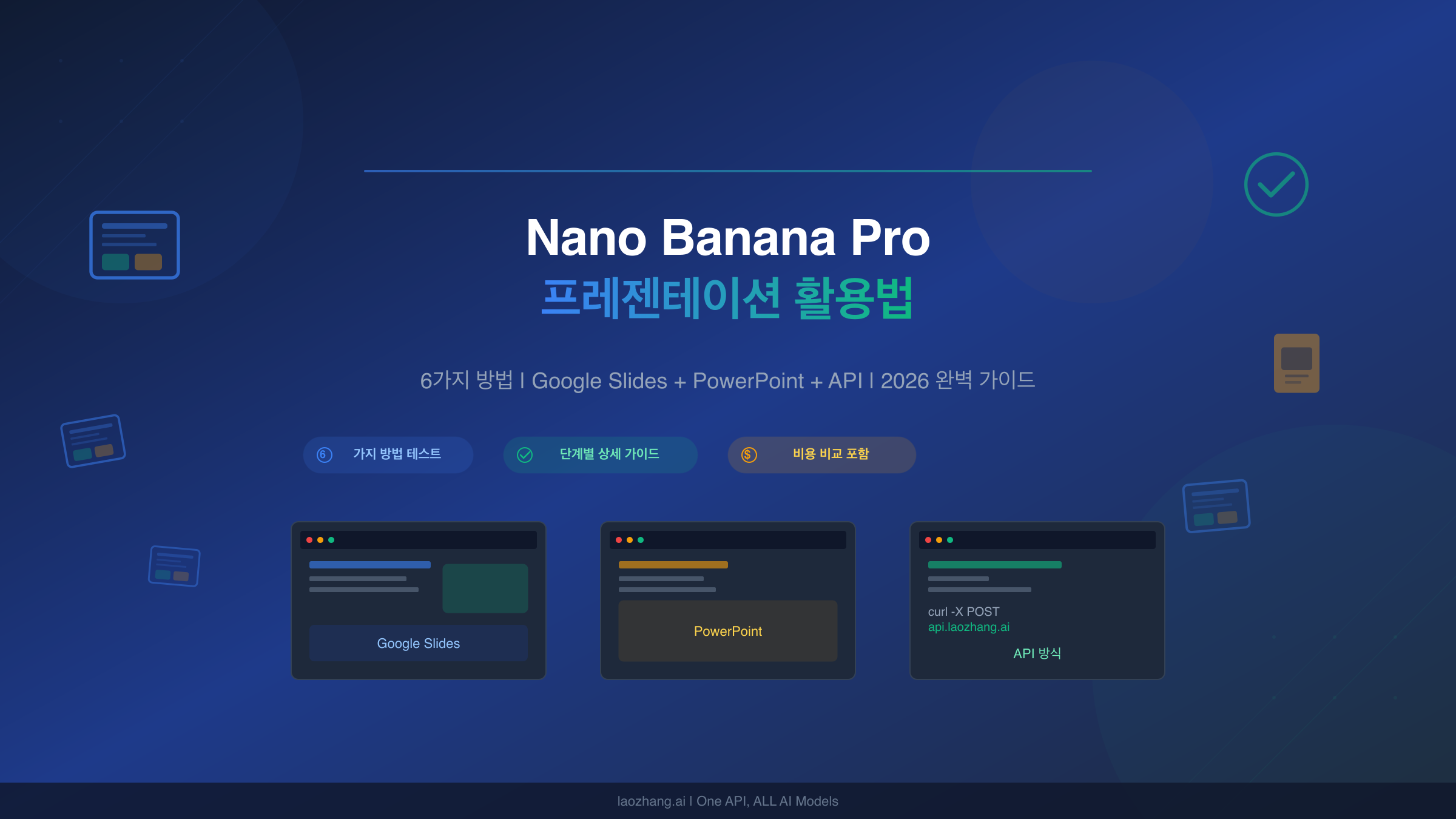 Nano Banana Pro 프레젠테이션 활용법: Google Slides, PowerPoint 등 6가지 방법 완벽 가이드 (2026)