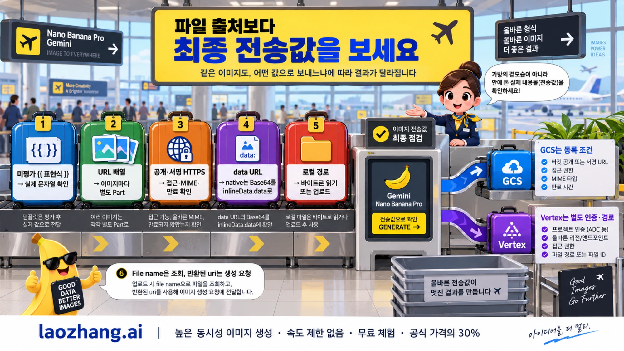 표현식, 배열, HTTPS, data URL과 로컬 경로를 최종 전송값과 API 입력으로 구분하는 그림
