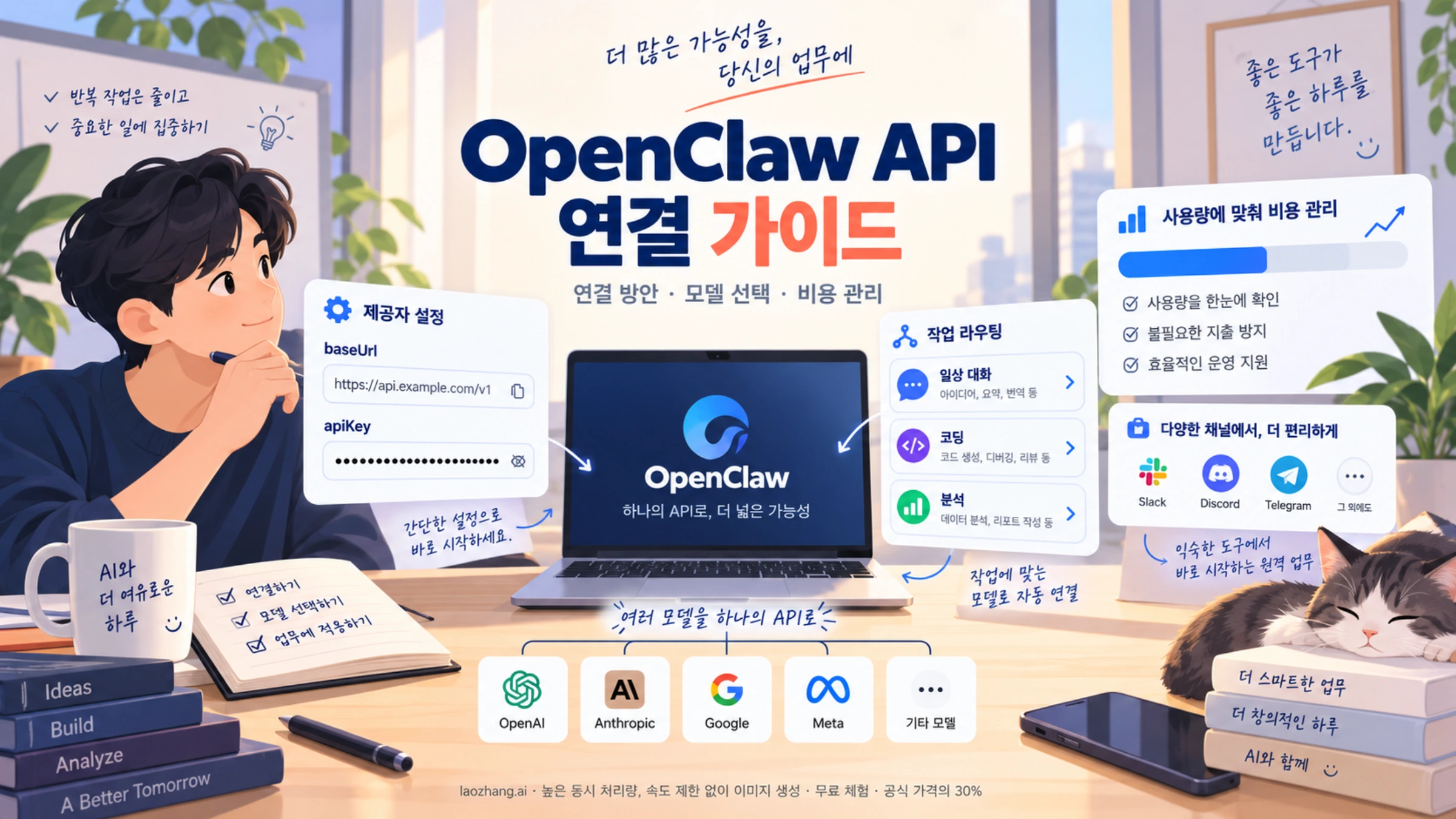 OpenClaw의 API 연결 설정, 작업별 모델 선택과 사용량에 따른 비용 관리