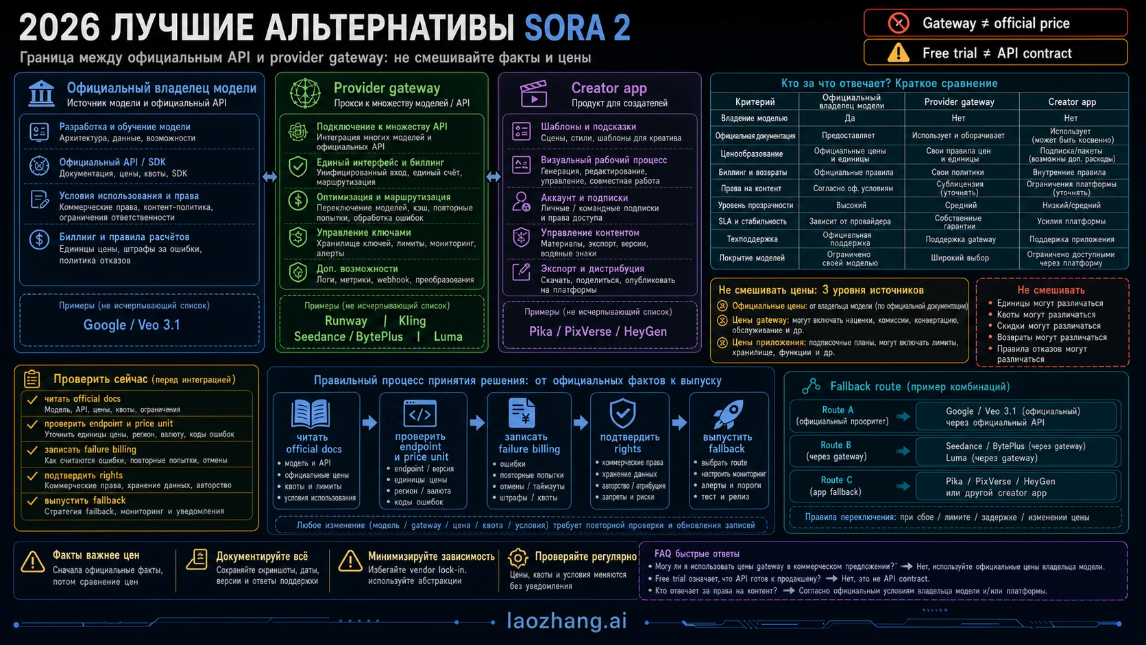 Граница между официальным API, provider gateway и creator UI