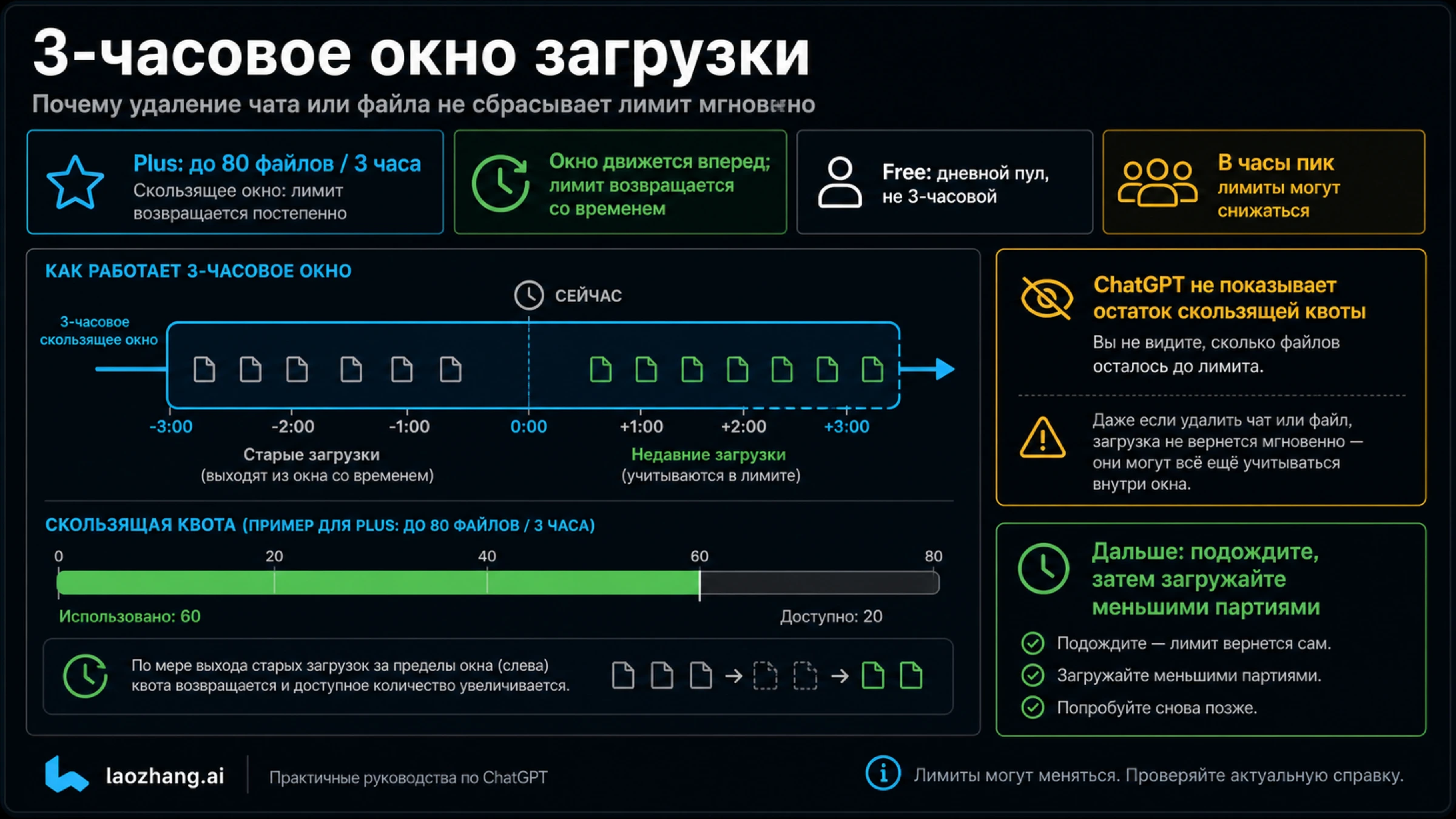 Трехчасовое rolling window для ChatGPT Plus