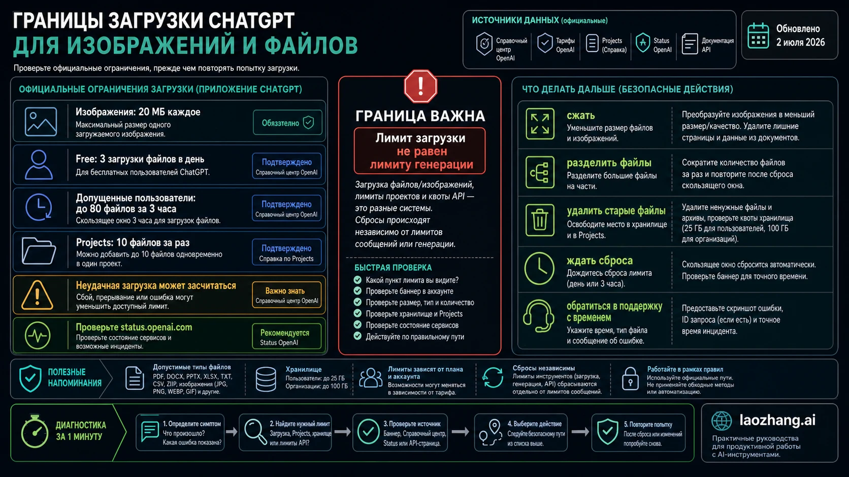 Границы загрузки ChatGPT