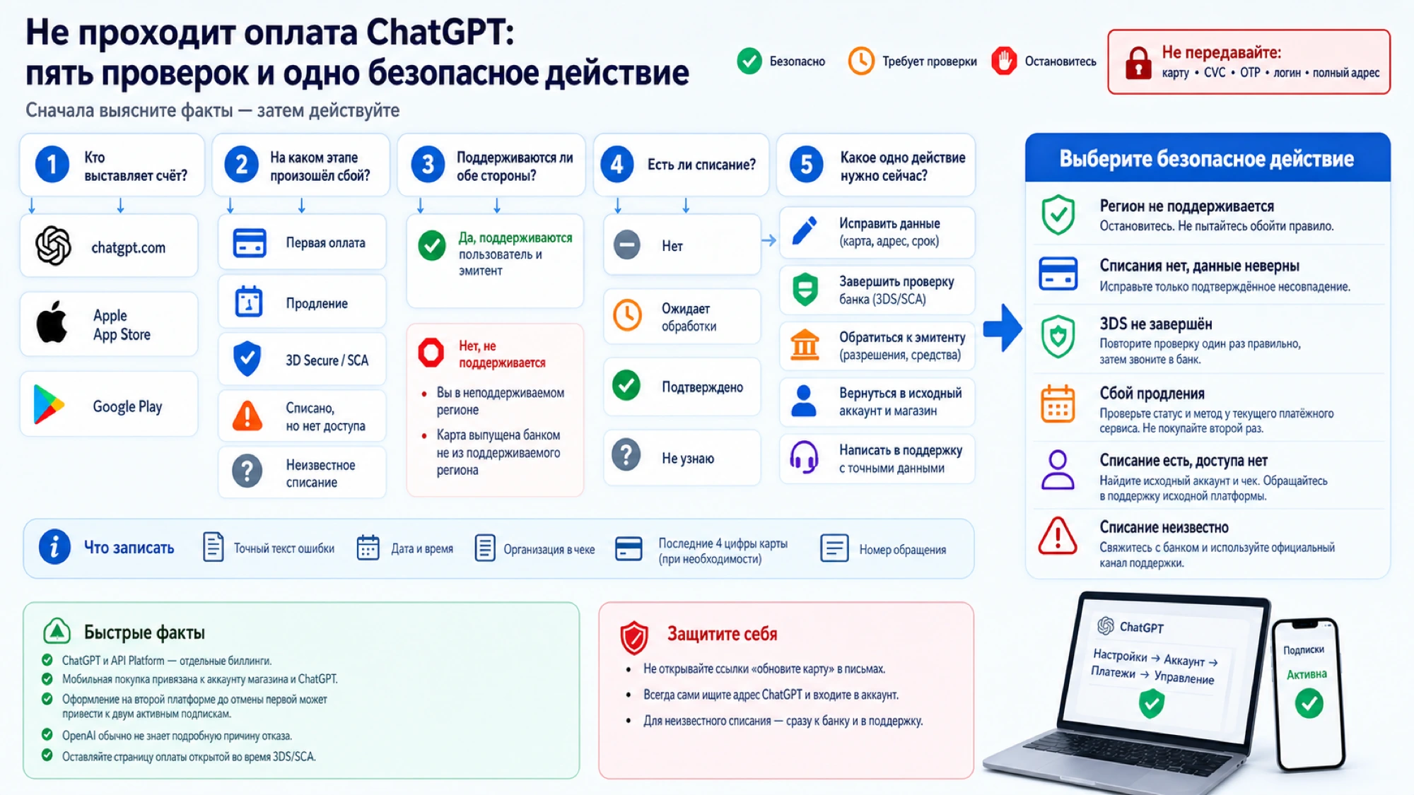 Проверка сервиса списания, этапа сбоя и записи банка при оплате ChatGPT