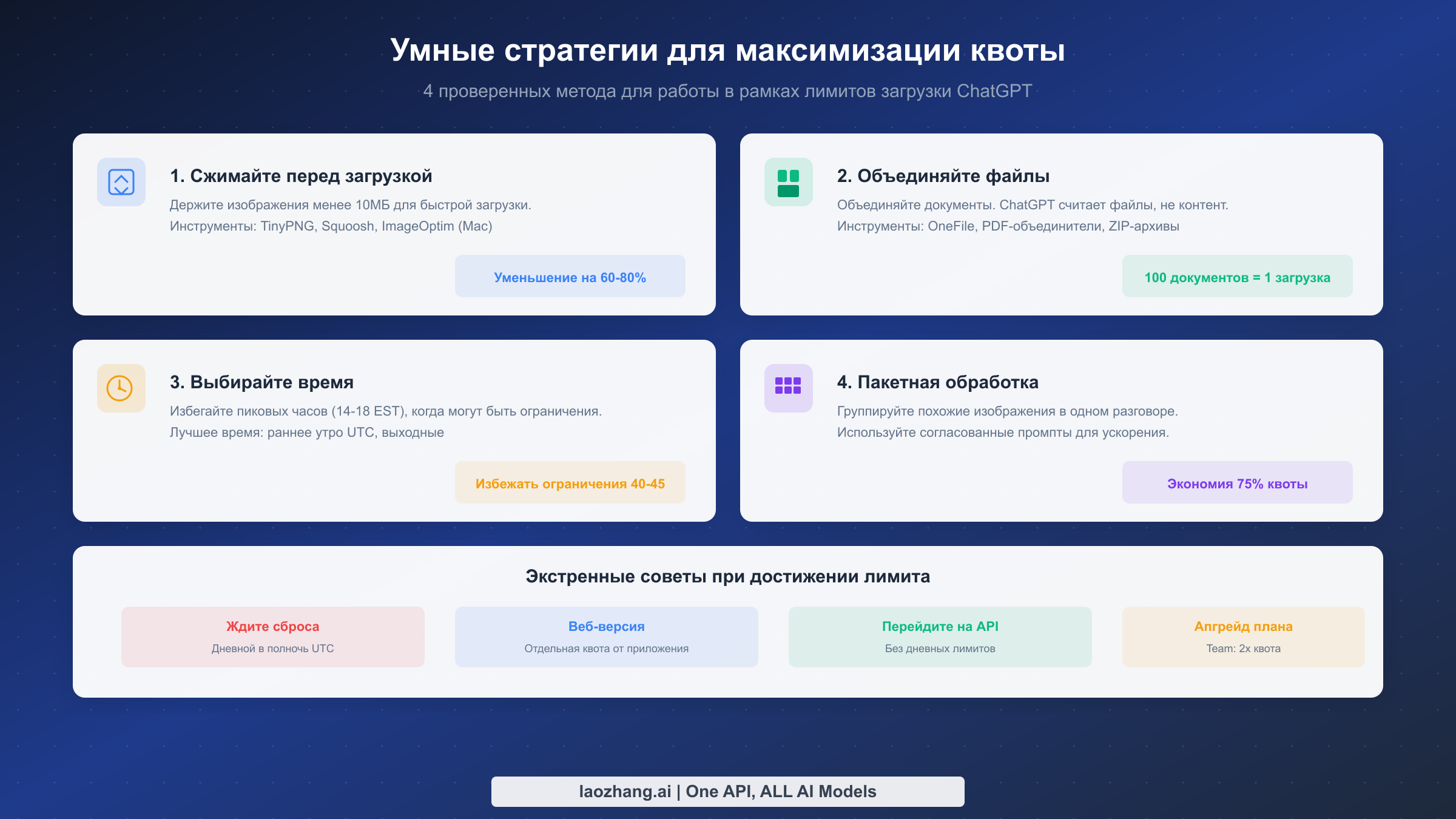 Четыре проверенные стратегии для максимизации квоты загрузки ChatGPT