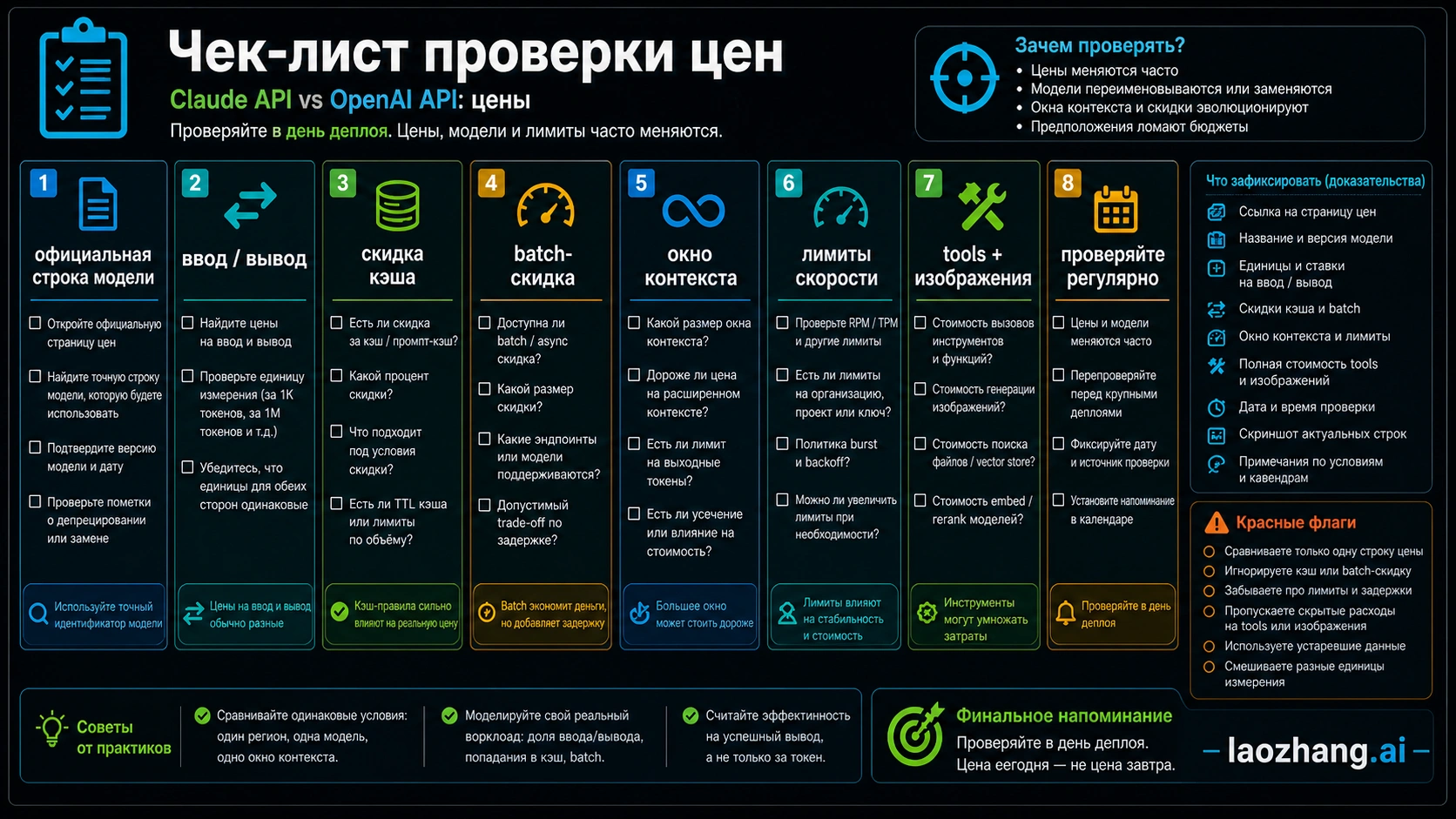 Pricing verification checklist