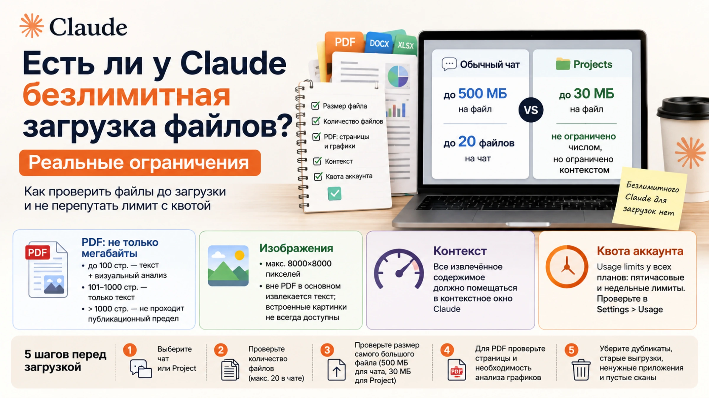 Документы проходят отдельные проверки размера, количества, контекста и квоты Claude