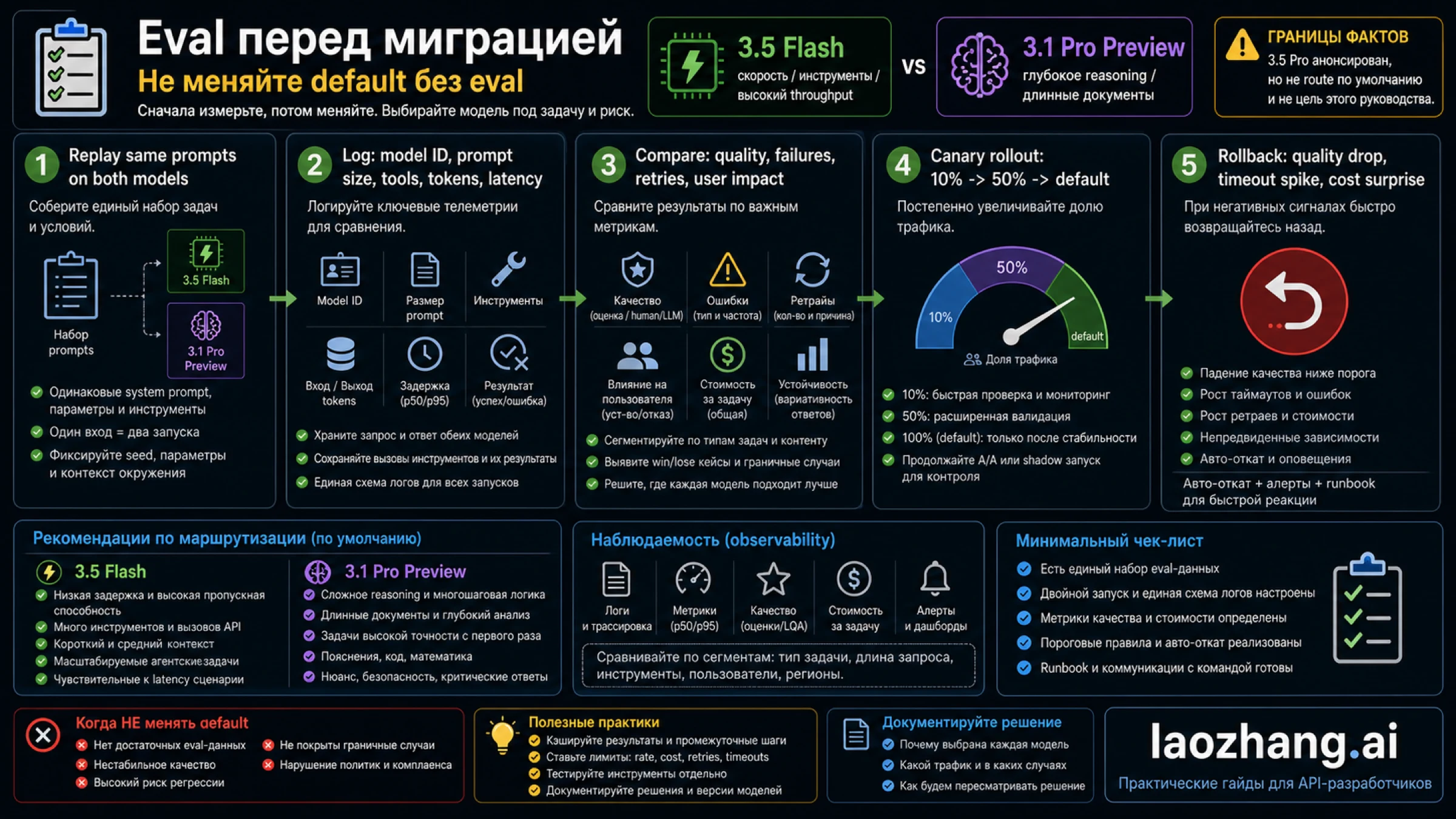 Чеклист миграции Gemini 3.5 Flash и Gemini 3.1 Pro Preview