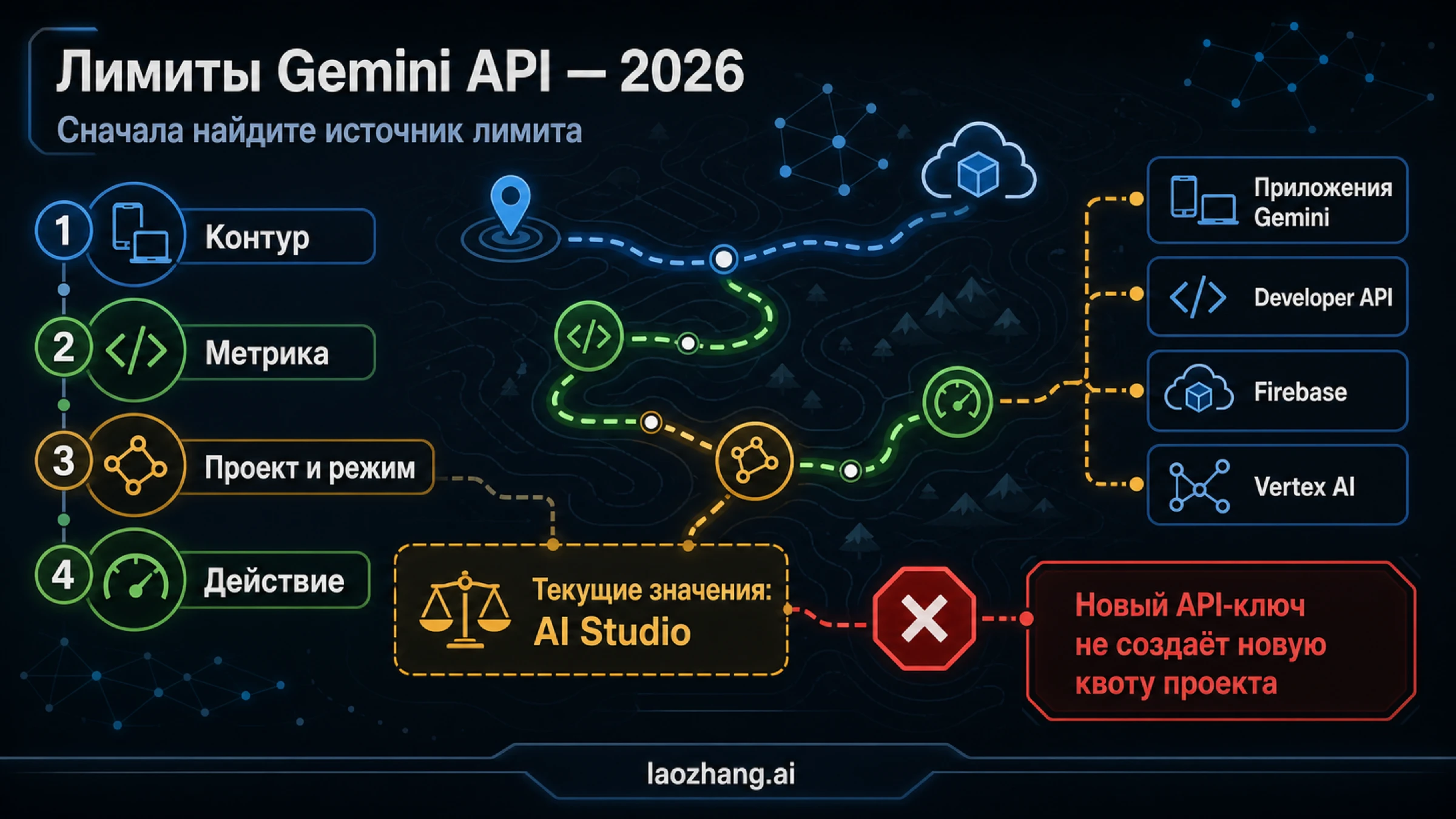 Диагностика лимитов Gemini API 2026 по продукту, проекту, метрике и режиму обработки