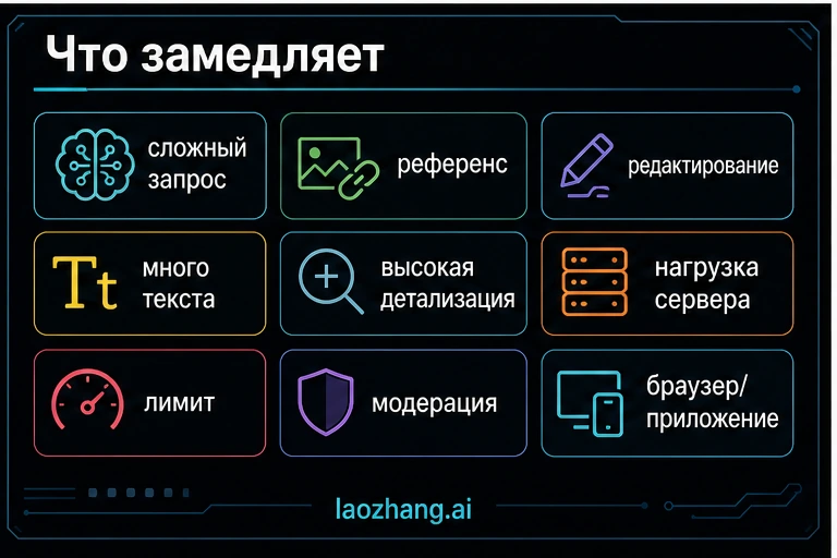 Матрица факторов, замедляющих генерацию изображения ChatGPT