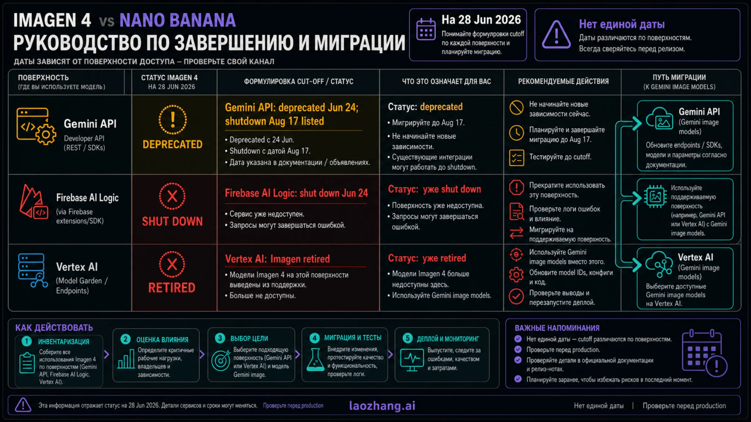Карта ухода Imagen 4 для Gemini API, Firebase AI Logic и Vertex AI