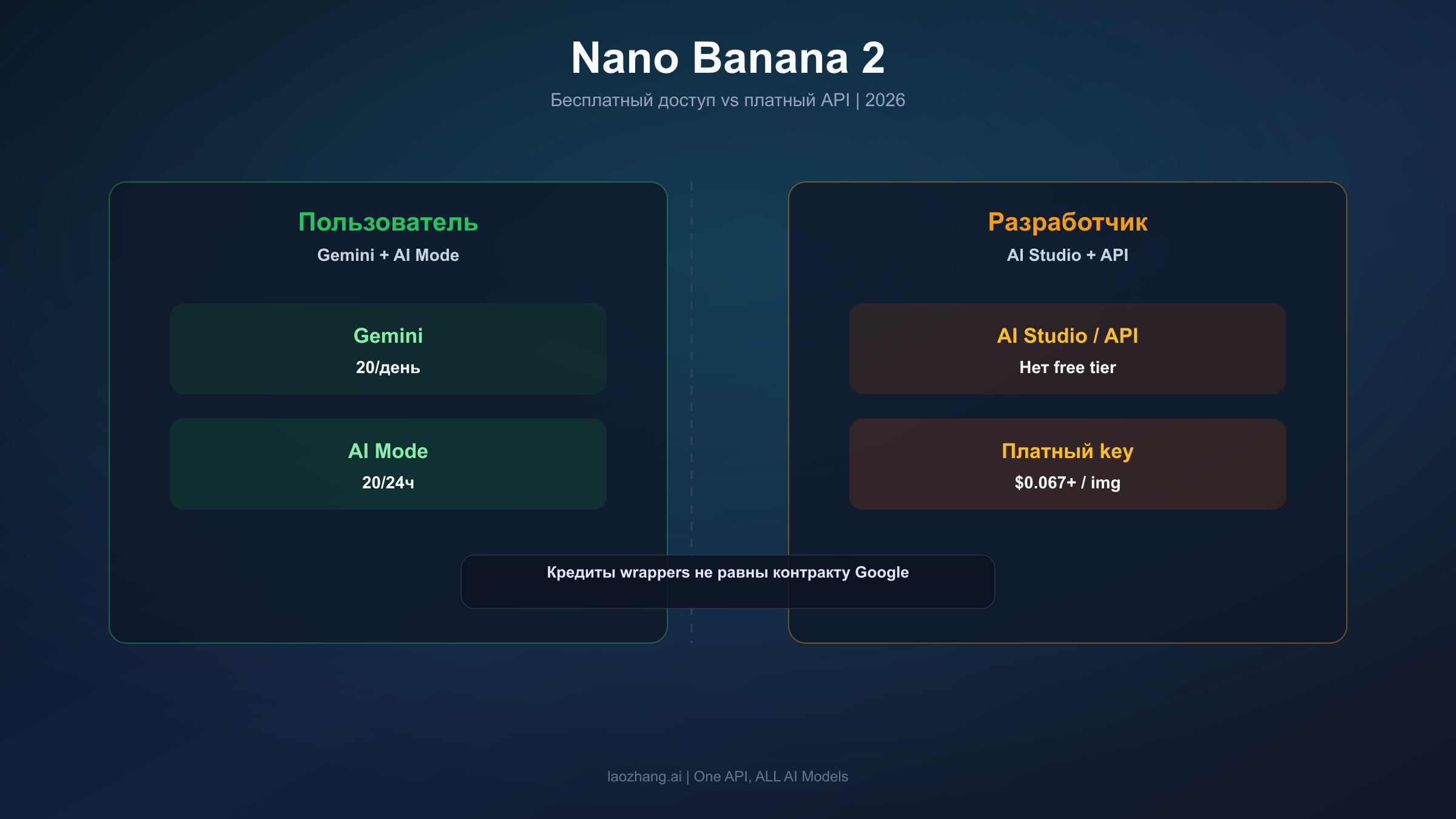 Схема разделения между бесплатным потребительским доступом и платным developer-доступом