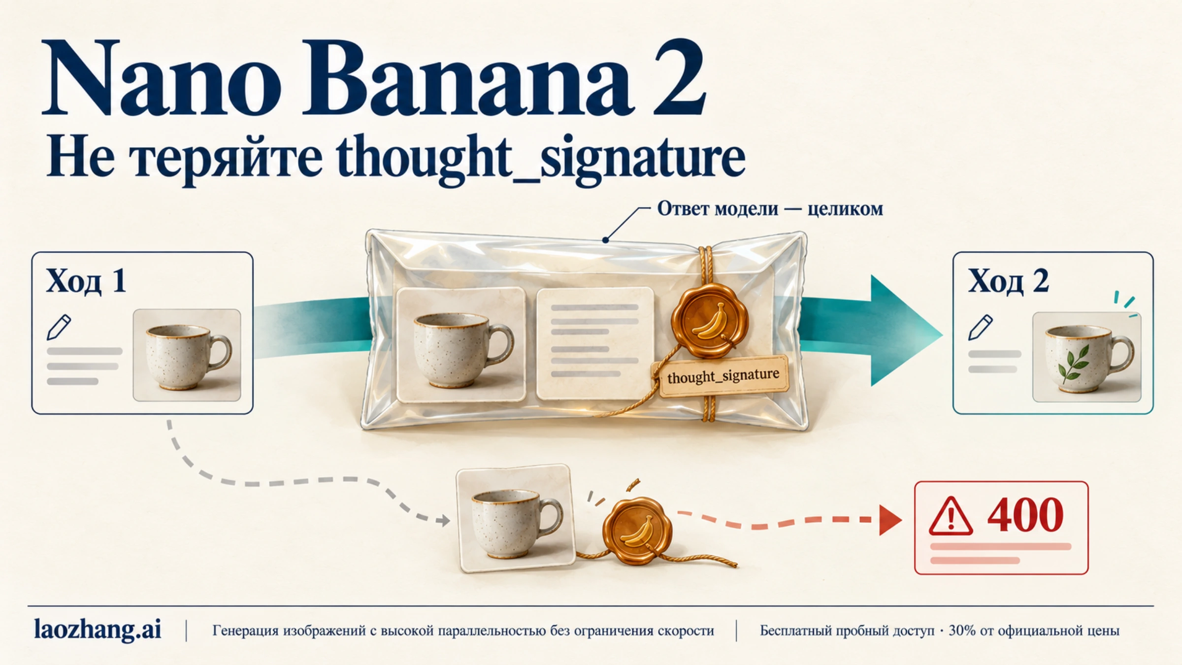 Nano Banana 2: сохранение полного ответа между ходами предотвращает потерю thought signature