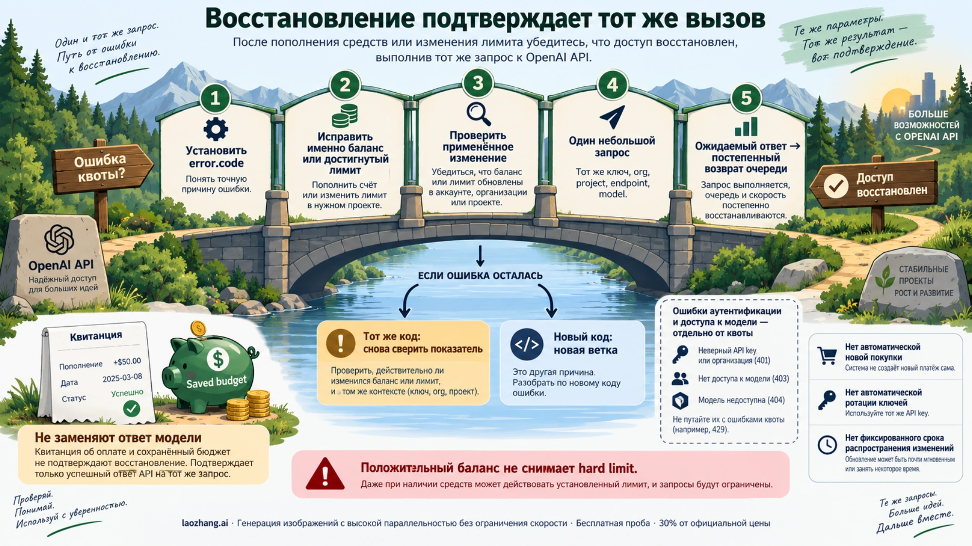 Исправление конкретной причины квоты и один небольшой запрос в прежних ключе, организации, проекте, endpoint и модели перед возвратом очереди