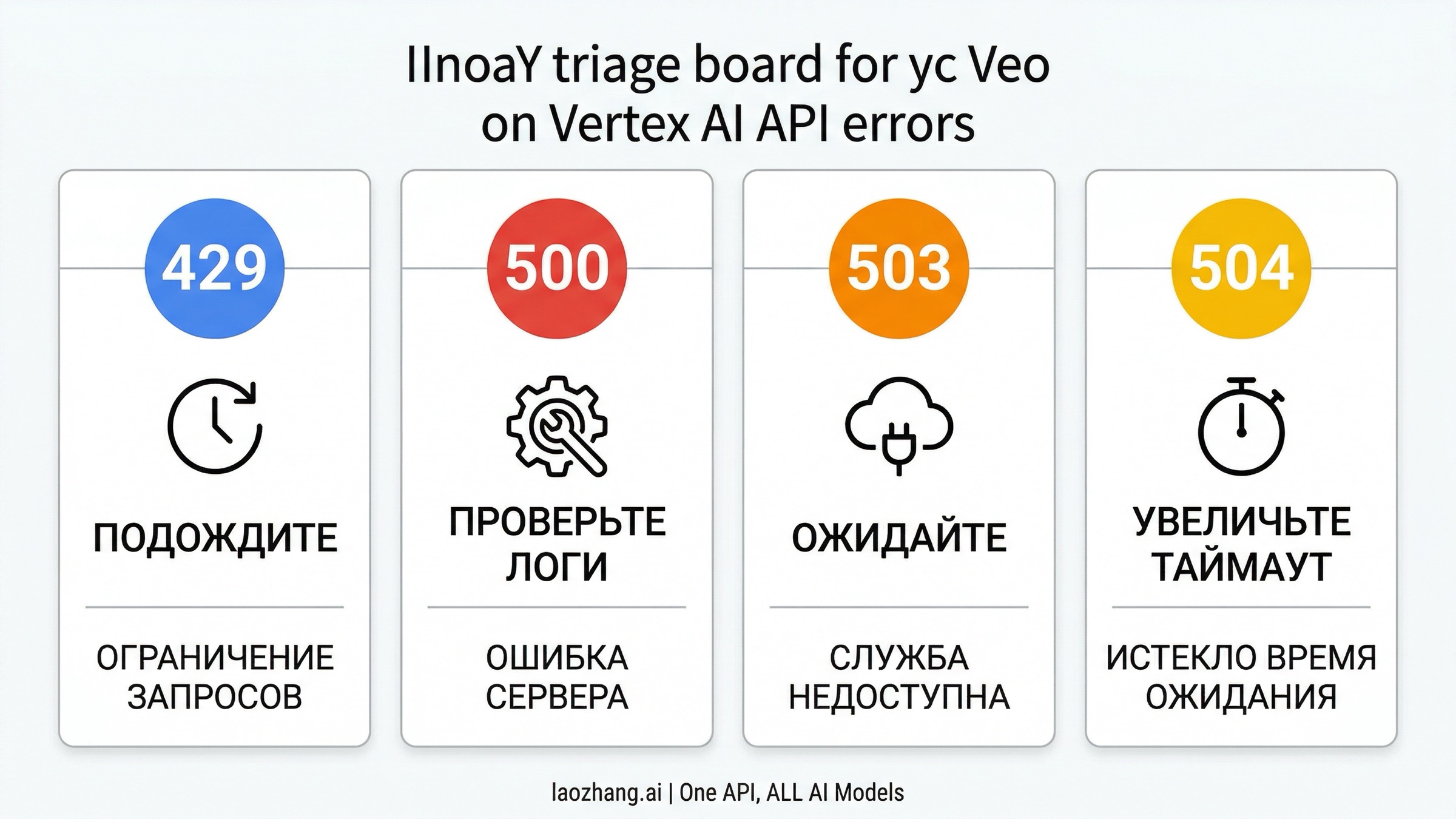 Панель triage для ошибок Vertex API с кодами 429, 500, 503 и 504 и правильными следующими действиями