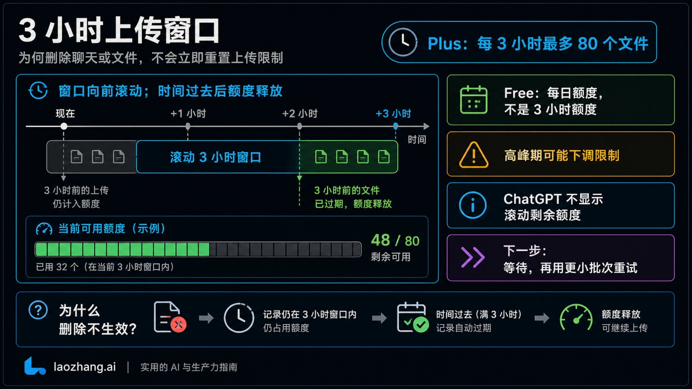 ChatGPT Plus 三小时滚动上传窗口