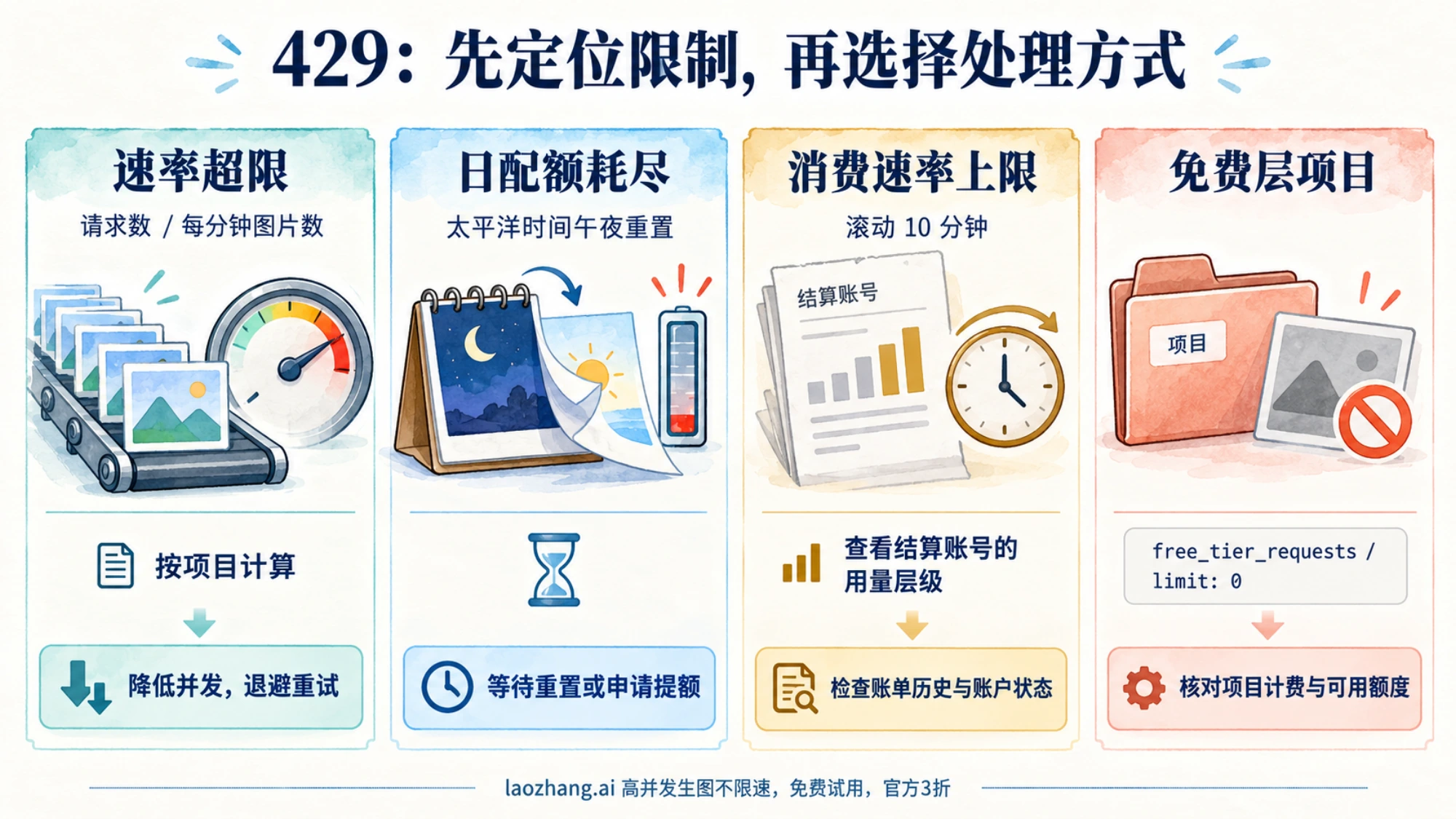 Gemini图片API四类429原因与各自处理方式