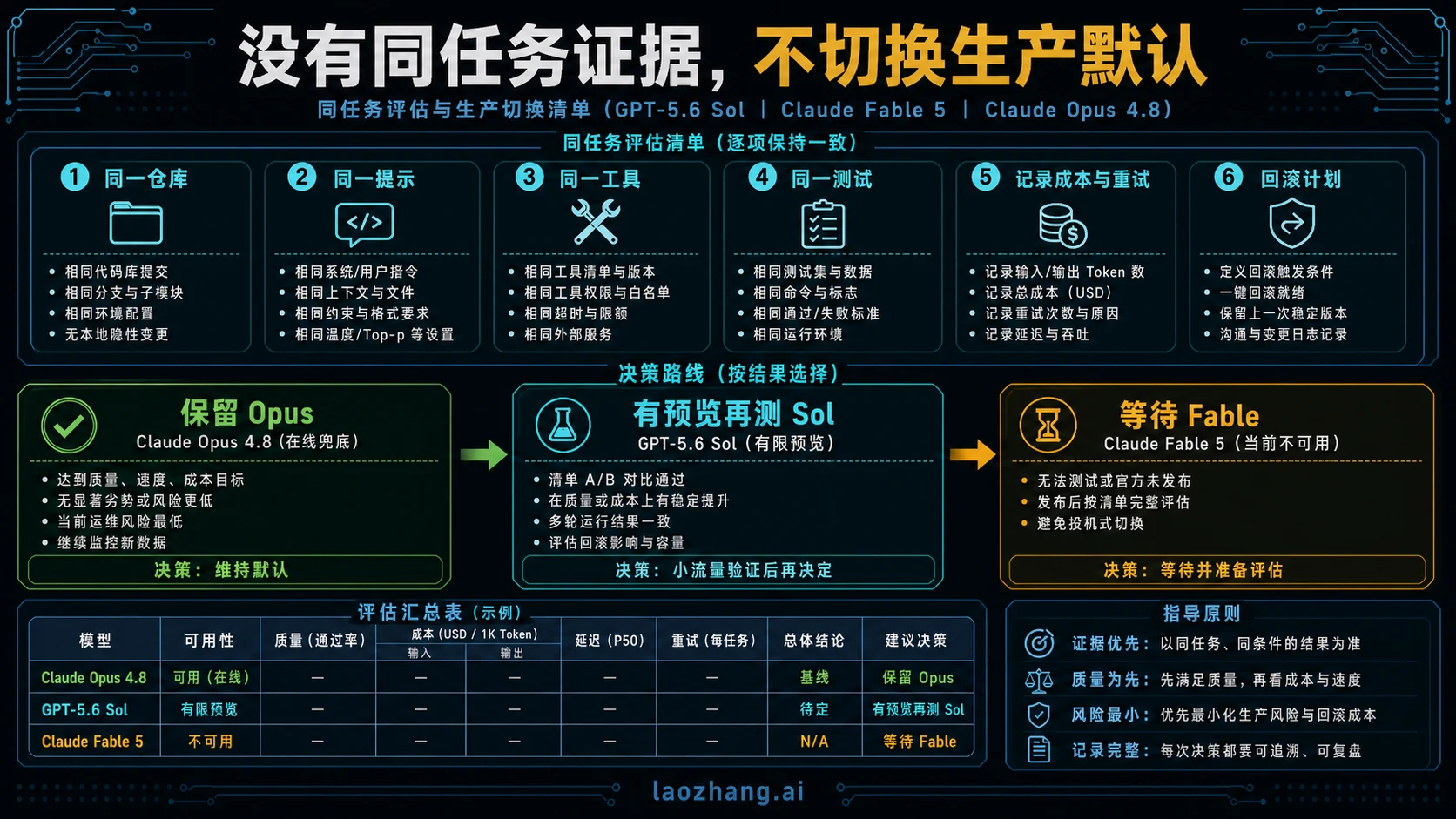 更换默认编码模型前的同任务生产切换检查表