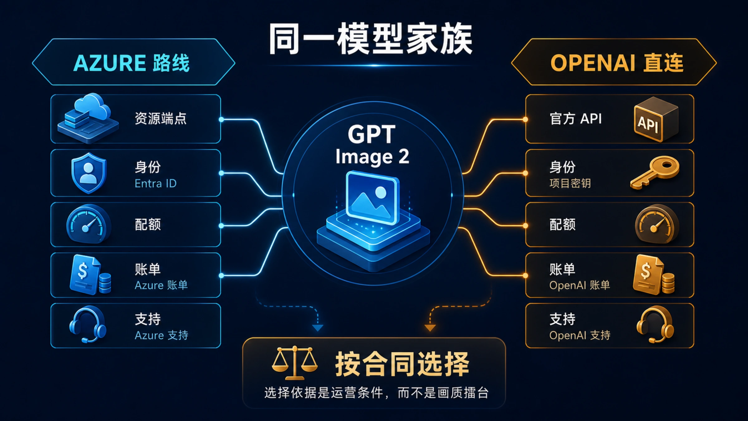同一个 GPT Image 2 能力连接 Azure 与 OpenAI 直连两条生产路线