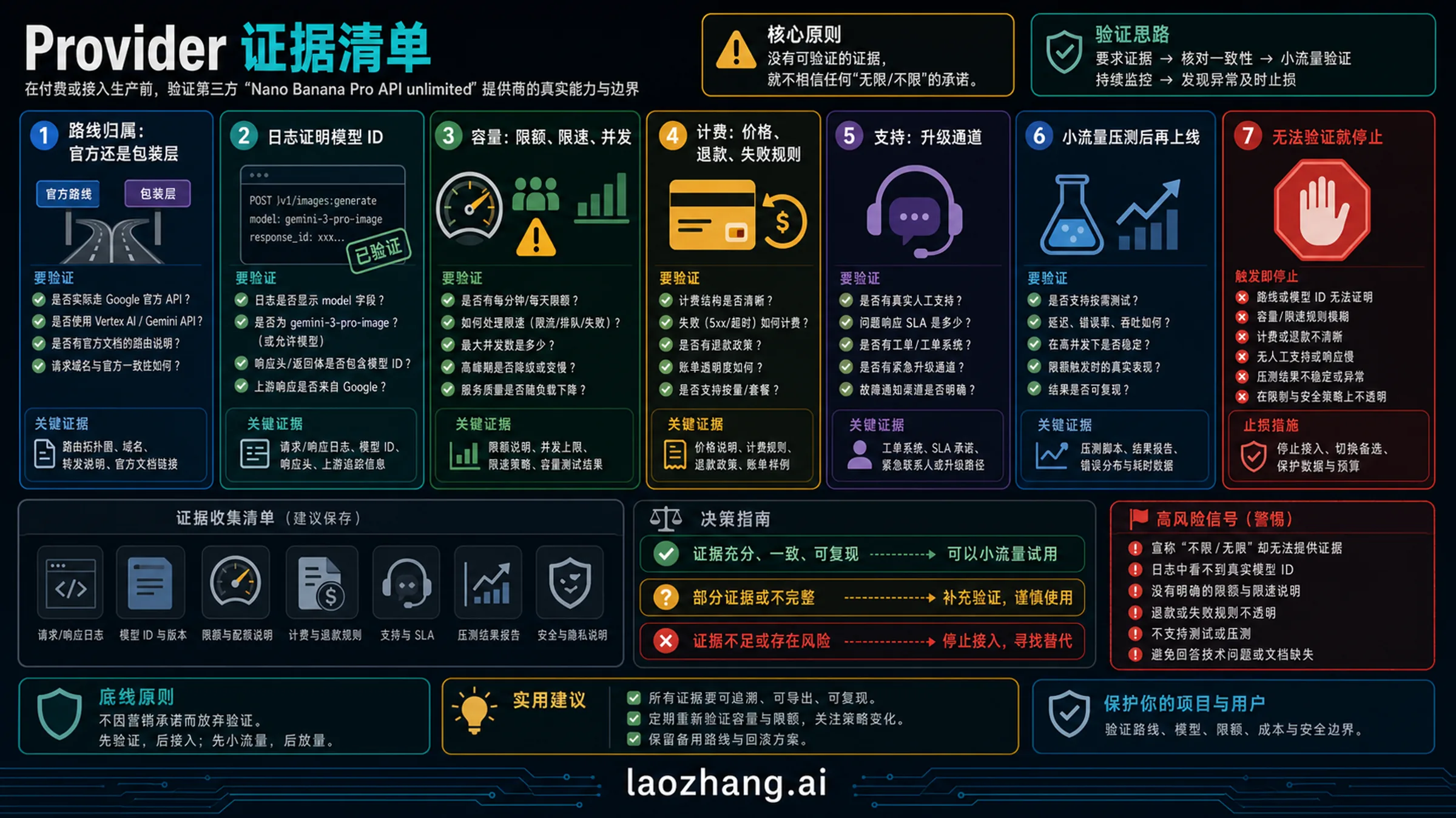 Nano Banana Pro API 服务商承诺的模型、容量、计费、失败和退出核查清单