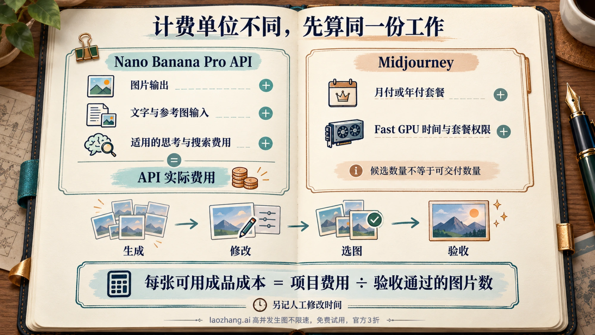 按量费用与订阅费用对照示意图