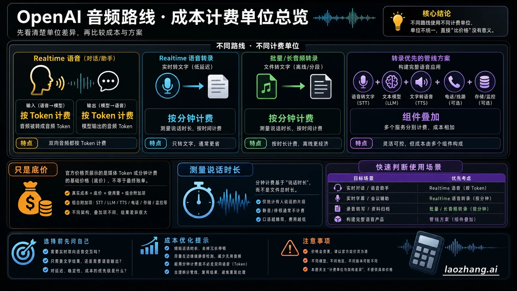 OpenAI 音频路线在公平比较前要先拆开计费单位。