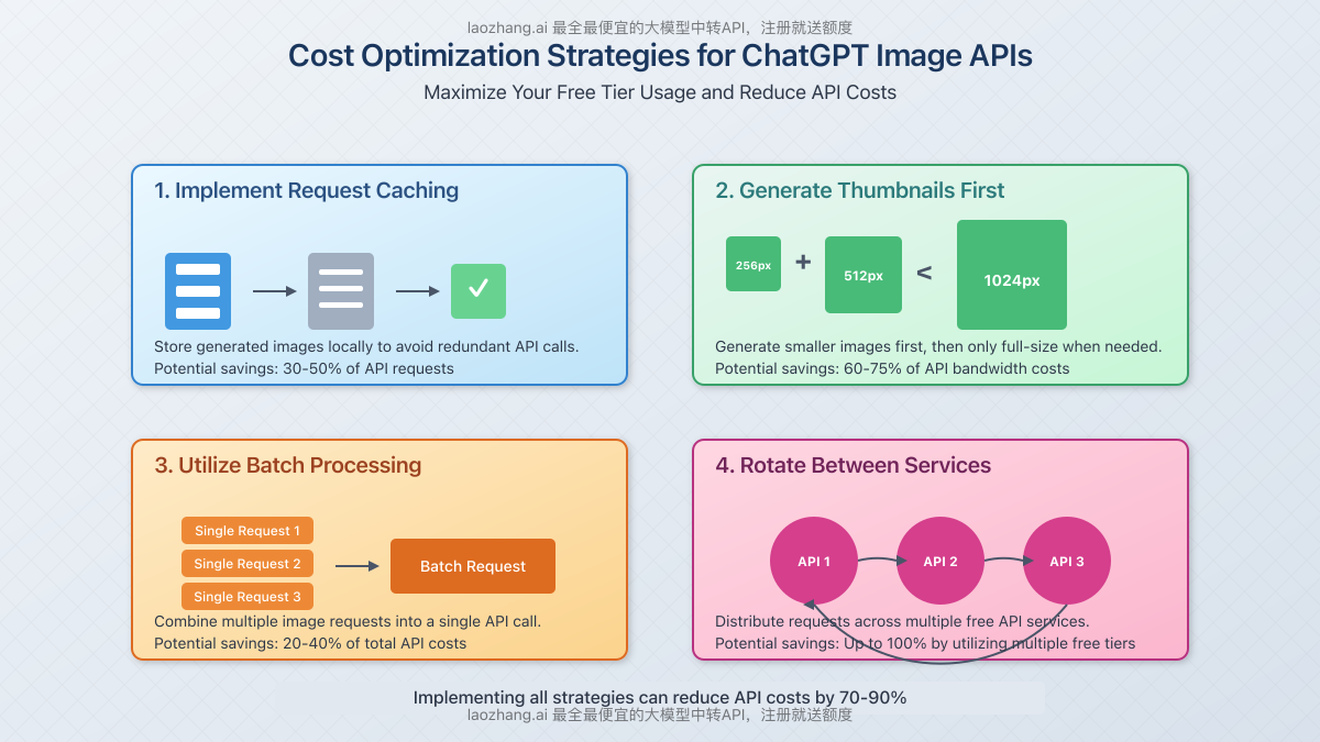 Visual guide to cost optimization techniques for image generation APIs