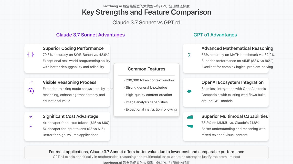 Detailed feature comparison highlighting strengths of each model