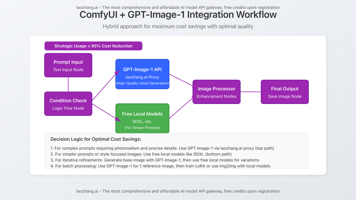 ComfyUI workflow example integrating GPT-Image-1 with local models