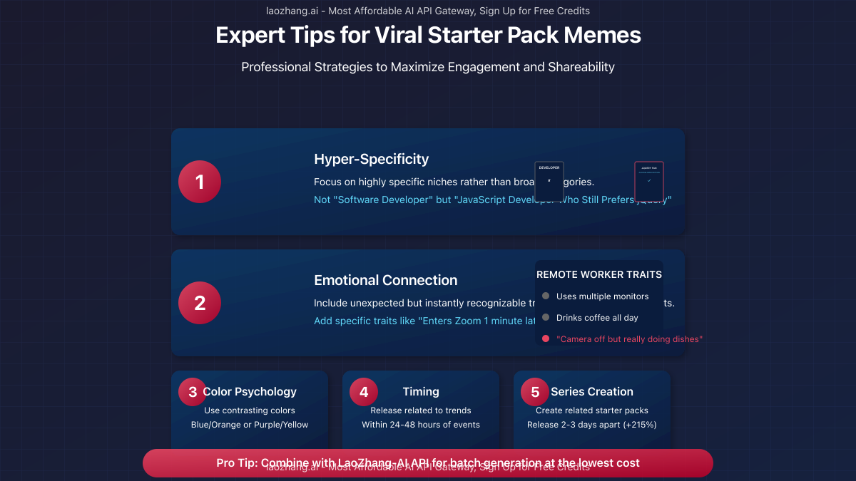 Visual representation of expert tips with examples of successful implementation