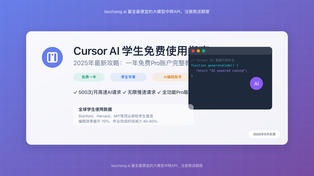 Cursor AI学生免费使用指南封面图