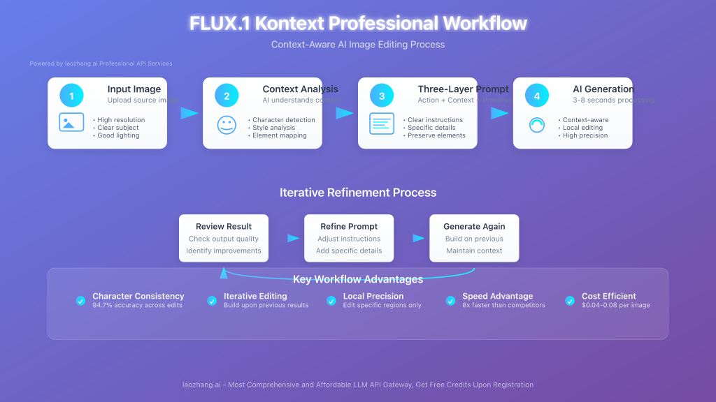 FLUX.1 Kontext Professional Workflow Diagram