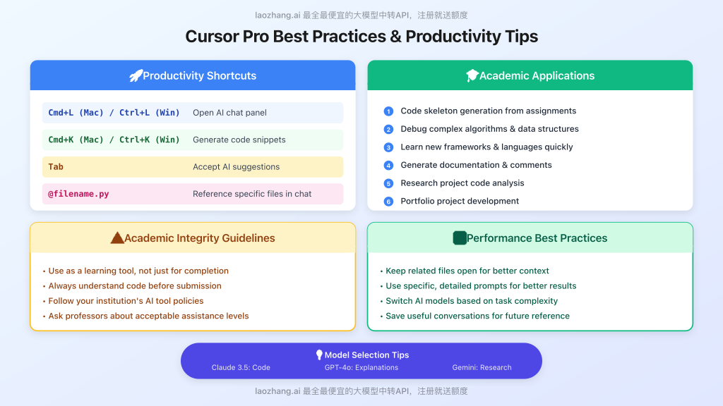 Best practices and productivity tips for using Cursor AI